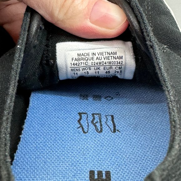 Converse Chuck Taylor All Star Unisex Black Low Top Shoes Mens 11 Womens 13 - Picture 8 of 8